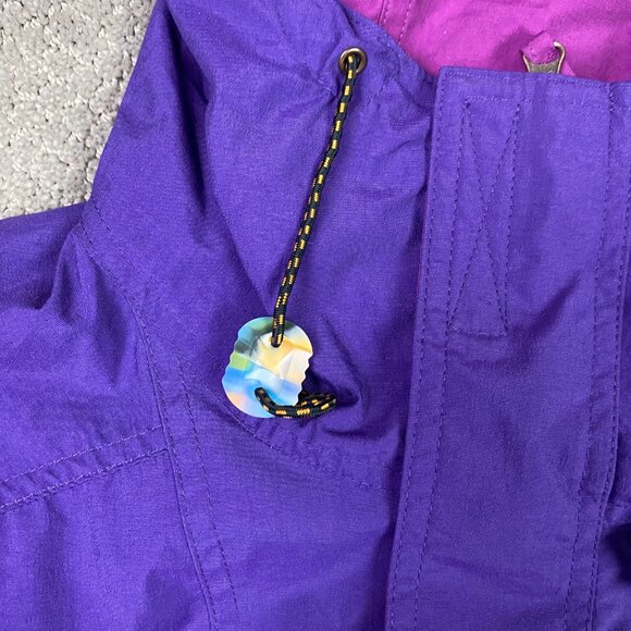 Vintage 90s Helly Hanson Jacket Men's Medium Oversized Purple Pullover Anorak - Picture 4 of 12